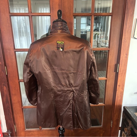 Vintage 1970's Men's Brown Leather Coat Retro Cool Montreal Leather Garment - Picture 7 of 11
